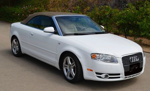 2008 audi a4 t2.0 cabriolet convertible w/2.0l turbo - low mileage - no reserve