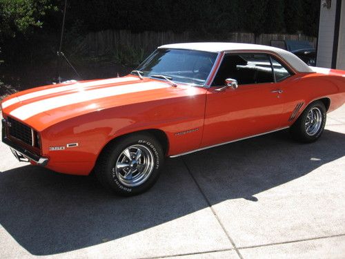 1969 CAMARO RALLY SPORT, 350, TH350, PS, PB, A/C, HUGGER ORANGE-BLACK INTERIOR!!, US $25,000.00, image 2