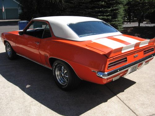 1969 CAMARO RALLY SPORT, 350, TH350, PS, PB, A/C, HUGGER ORANGE-BLACK INTERIOR!!, US $25,000.00, image 4