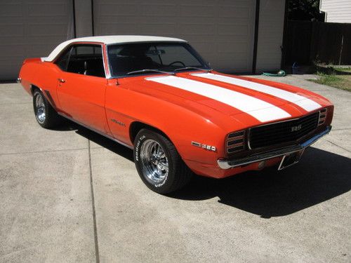 1969 CAMARO RALLY SPORT, 350, TH350, PS, PB, A/C, HUGGER ORANGE-BLACK INTERIOR!!, US $25,000.00, image 8