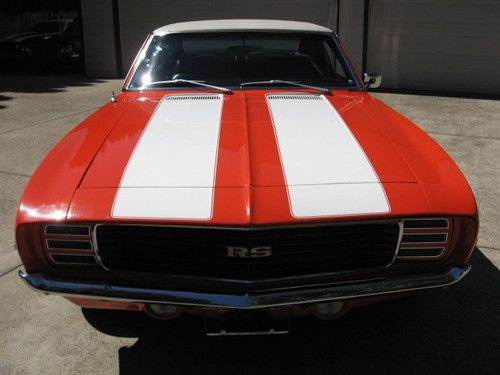 1969 CAMARO RALLY SPORT, 350, TH350, PS, PB, A/C, HUGGER ORANGE-BLACK INTERIOR!!, US $25,000.00, image 9