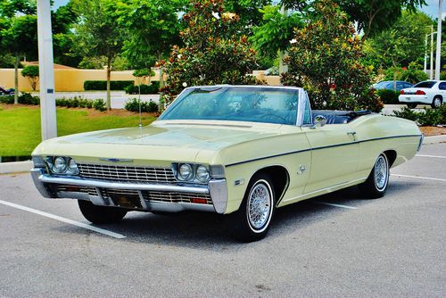 All original and i think mint 1968 chevrolet impala convertible loaded a/c p.s,b