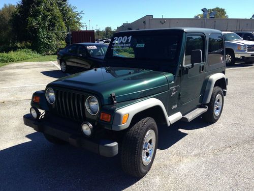 2001 jeep wrangler sport 4.0 6 cylinder 5 speed manual trans. hard &amp; soft top