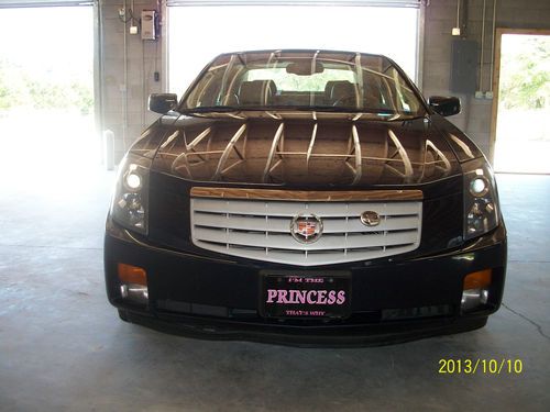 2007 cadillac cts 4-door 3.6l v6 dark blue tan leather 83k luxury package