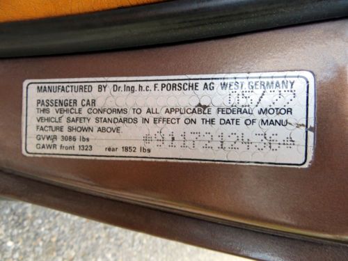 Copper Brown Met., Service Records, Polished Fuchs, Rust Free, non Carrera 911SC, image 19