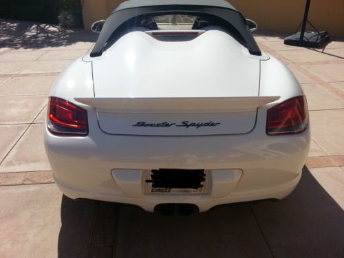 2011 porsche boxster spyder 2-door convertible pdk white/beige !!