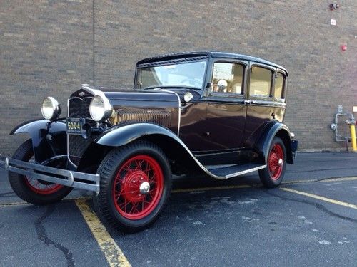 1931 ford model a slant window town sedan rare body style very original car