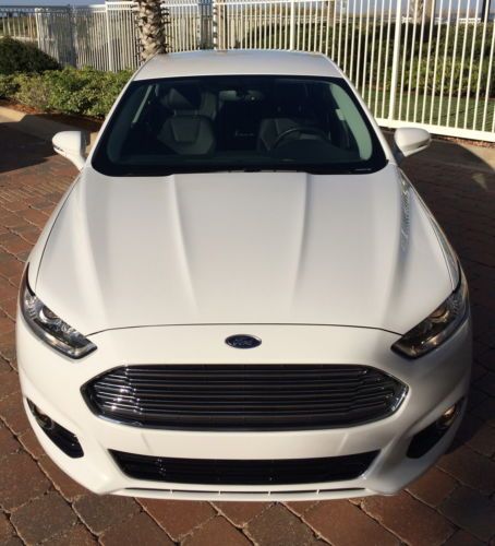 2013 ford fusion titanium white 2.0 turbo sync