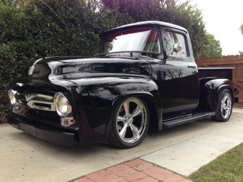 1956 ford f-100 custom street truck 351w auto new glass new paint new interior