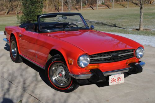 1974 triumph tr-6 no reserve, new top, new michelins, well maintained, low miles