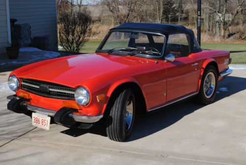 1974 Triumph TR-6 NO RESERVE, new top, new Michelins, well maintained, low miles, US $17,975.00, image 2