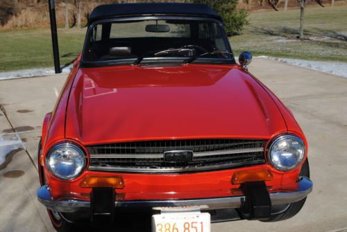 1974 Triumph TR-6 NO RESERVE, new top, new Michelins, well maintained, low miles, US $17,975.00, image 4
