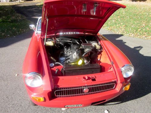Professionally Restored and Customized 1977 Red MGB Convertible, image 6