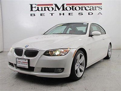 Bmw coupe 335 335i white red leather sport dealer clean low miles best deal 09