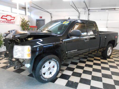 2007 chevrolet silverado ext cab z71 lt 4x4 76k  no reserve salvage rebuildable