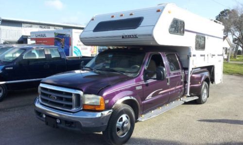 1999 ford f350 crew cab lariat dually with lance slide camper