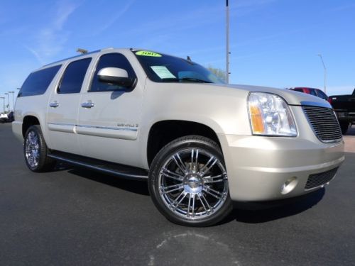 2007 gmc yukon denali xl awd custom suv~leather-dvd-3rd seat~22 inch wheels~nice