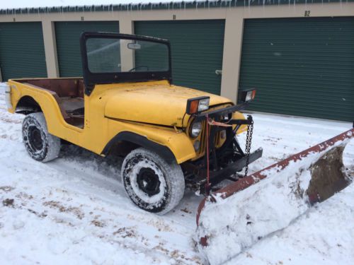 1970 cj5 4x4 fiberglass body with plow no reserve