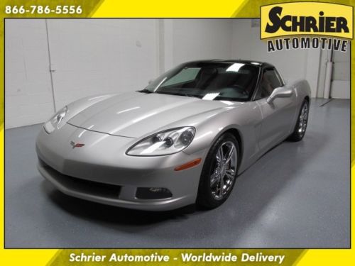 2005 chevy corvette 6 speed bose audio silver with red leather glass roof