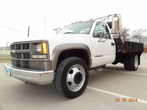 1998 chevrolet c3500 hd v8 7.4l flat bed dually manual transmission