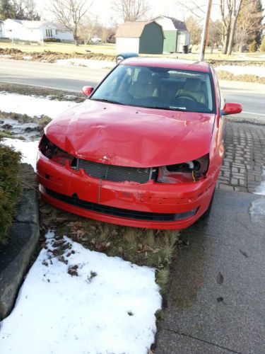 2004 saab  9 3 2.0t. sedan, red, leather interior, premium sound, manual, turbo