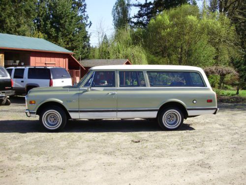 1972 chevrolet 3dr.suburban grandpa owned last 42 years,98% original very nice