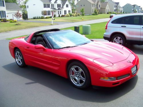 1999 c5 chevrolet corvette torch red 37,000k pristine! automatic