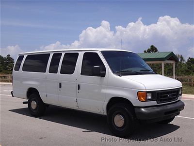 03 ford e350 xl ext transport one owner florida van 5.4l v8 passanger work serv