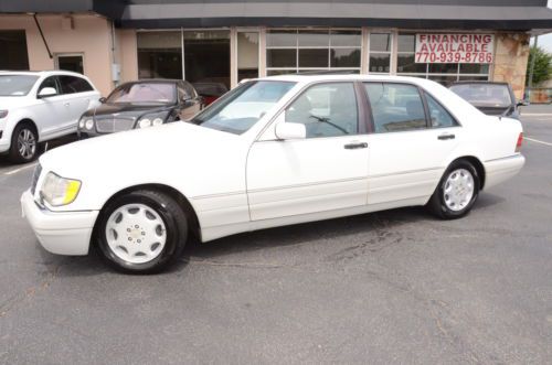 Mercedes s500 1996 white / gray lthr snrf low miles very good tires clean carfax