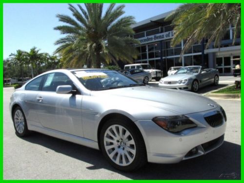 05 titanium silver 645 ci 4.4l v8 *navigation *head-up *panoramic roof *florida