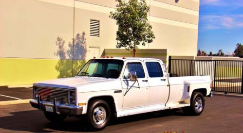 1987 gmc sierra 3500 crew cab dually-1 owner-clean-certified-