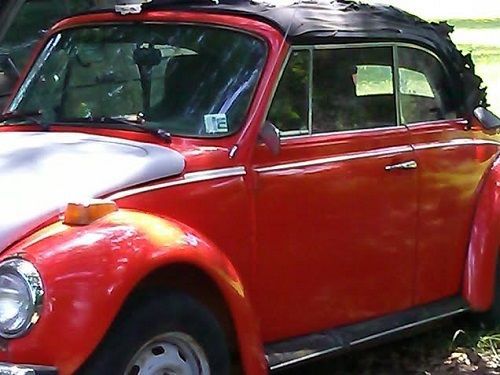 Volkswagen beetle convertible bug project car rag top 1974