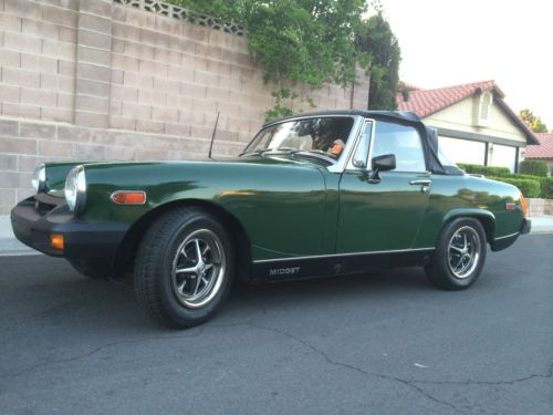 1976 mg midget mk iv classic convertible in british racing green!