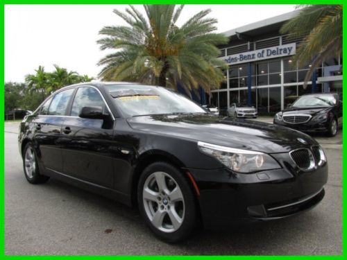 08 black sapphire 535 xi turbo 3l i6 awd sedan *navigation *park assist *florida