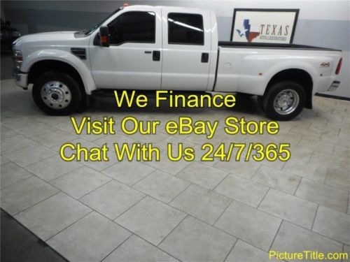 08 f450 xlt dually diesel 4x4 crew cab carfax certified we finance texas