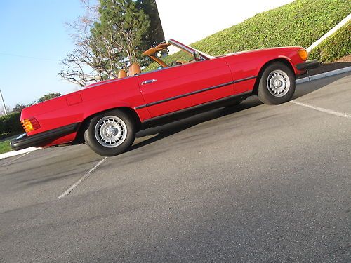 1976 mercedes convertible 450sl red/tan marvelous condition runs perfectly