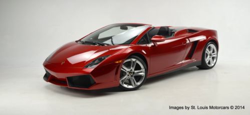 2014 lamborghini lp 550-2 gallardo spyder rosso efesto nero as-new 131 miles!