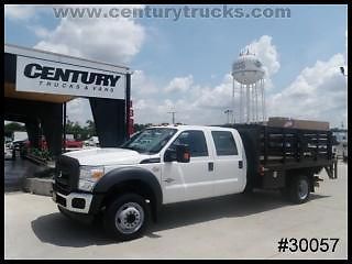 &#039;12 f550 powerstroke diesel xl 12&#039; quality stakebed flatbed dually - we finance!