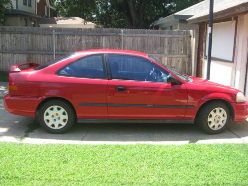 1998 honda civic dx red