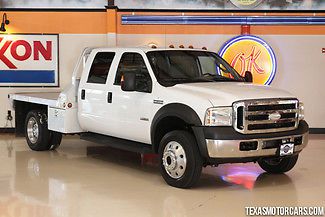2007 ford super duty f-450 drw xl, 6.0l v8 turbo-diesel, atuo, leather, flatbed