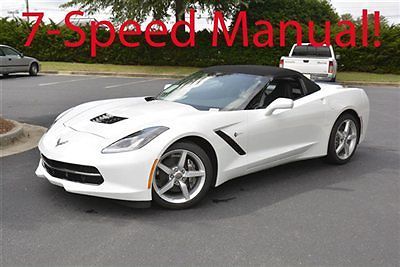 Chevrolet corvette stingray 2dr convertible w/1lt new manual gasoline 6.2l 8 cyl