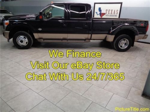 11 f350 king ranch diesel drw 4x4 heated leather gps nav sunroof wefinance texas