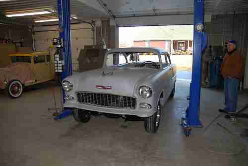 55 chevy 210 2 door sedan ready for paint including underneath call 502 641 7481, image 12