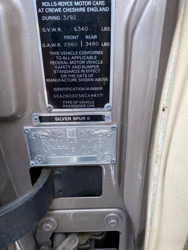 1992 Rolls-Royce silver spur, US $1,225.00, image 20