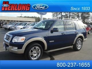 Blue tan interior leather 3rd third row chrome clean carfax one owner chrome