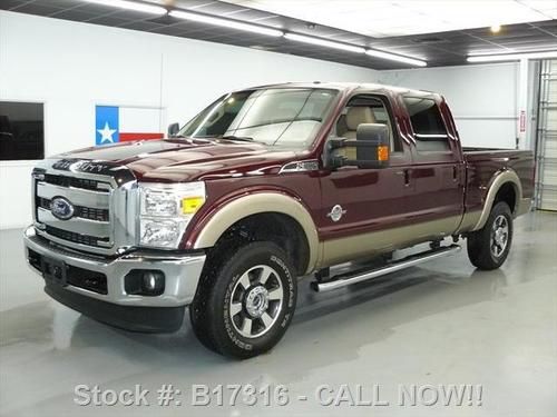 2011 ford f-250 lariat crew diesel 4x4 sunroof nav 33k! texas direct auto