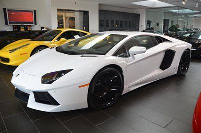 2012 lamborghini aventador. white/black interior 3700 miles. bianco isis.