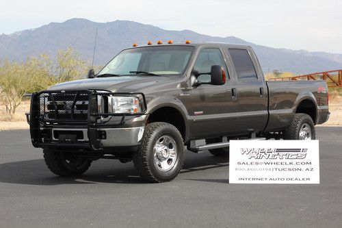 2005 ford f350 diesel 4x4 4wd xlt with leather crew cab pickup 4-door 6.0l