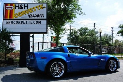 2008 z06 jet stream blue/two tone red/black interior, 2lz, 1 owner, 284 miles