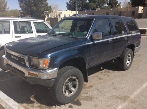 1991 toyota 4runner sr5 suv, 4-door, 3.0l, rwd, 30mpg/hwy runs great! blue